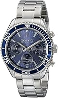 SO&CO New York&nbsp;Men's 5026.2 Yacht Timer Unidirectional Blue Bezel Stainless Steel Day and Date Link Bracelet Watch