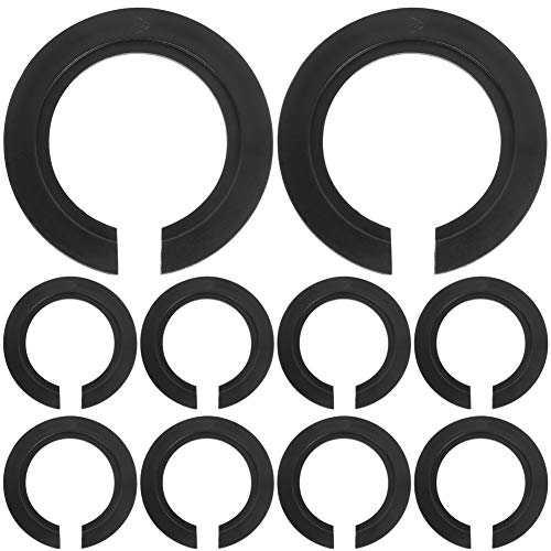 10Piezas E27 a E14 Convertidor de anillo de pantalla de lámpara de plástico/Adaptador de reductor de anillo de pantalla Arandela para bombillas de tornillo de casquillo portalámparas (negro)