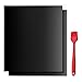 Produktbild Gosear 2 Stk Wiederverwendbare Grillmöglichkeiten Grill Grill Mat Pad Blatt Bäckerei Mat mit einem Silikon-Pinsel Outdoor Picknick Kochen Grill Tool