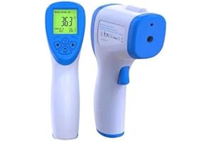 COAVEL Termómetro digital de frente sin contacto para bebés y adultos. Pantalla LCD de 3 colores para indicar fiebre. Tecnología infrarroja para medir la temperatura corporal y de superficies.