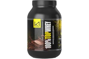 K1 NUTRITION - 100% Top Whey 2Kg - Proteine in Polvere con Creatina - Whey Protein - Proteine del Siero del Latte con Creatina, Taurina e Aminoacidi - Gusto Cioccolato