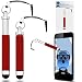 Produktbild iTALKonline TomTom Go Live 820 Sat Nav Rot Premium VERSENKBARE MINI Captive Touch Tip Stylus Pen mit Gummi Tip und 3,5 mm Headset-Buchse Dangley Adapter
