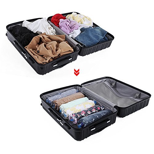 Songmics 6-teiliges Set 60 x 40 cm Komprimierungssystem zum Rollen Aufbewahrungsbeutel Haushaltshelfer RVM06R - 3