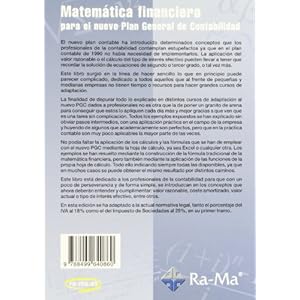 Matemática financiera para el nuevo Plan General de Contabilidad. 2ª Edición