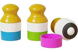 WANSHI Sonnencreme Applikator Kind,Sonnencreme Roller Auffüllbar,Tragbarer Applikator für Kinder, Erwachsene, Reisen (Blau+Grün+Rosa)