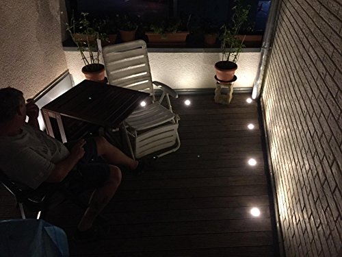 FVTLED 10er Set Ø45mm RGB Bodeneinbaustrahler IP67 Wasserdicht Einbaustrahler Farbwechsel-LED Terrasse Garten Aussen Einbauleuchten - 8