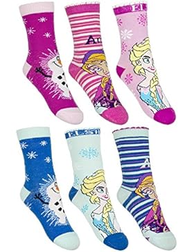 6 Paar Die Eiskönigin Frozen Mädchen Socken