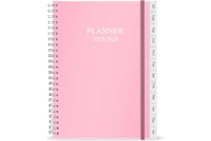 NOKINGO Diary 2025-2026, A5 Weekly/Monthly Planner with Monthly Tabs, 2025-2026 Planner from Jul 2025 to Jun 2026, Twin-Wire Binding,Easy to Organize Your Daily Life,14.8×21cm, Planners 2025-2026 Week to View