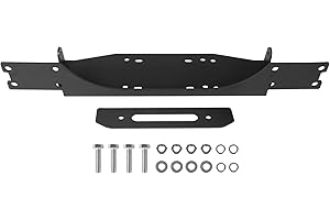 VEVOR Support de Treuil Remorque, Capacité 5443 kg, Plaque de Montage de Treuil Remorque pour Modèles Jeep Wrangler JL/JLU et Gladiator JT 2018-2023, avec 2 Trous de Fixation, Acier Thermolaqué, Noir