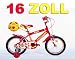 Produktbild Orbis Bikes 16" 16 Zoll Kinderfahrrad Kinder Jungen Fahrrad Bike Jugendfahrrad Jugendrad KICK ROTGELB
