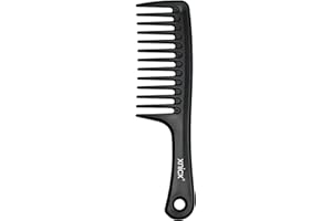 Xnicx Wide Tooth Detangling Comb - Afro Hair Brush With Handgrip for Long, Wet or Curly Hair - Improves Blood Circulation - Black