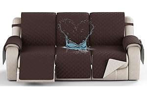 YNJJKA Reclining Chair Cover Sofa Covers Recliner 4 3 2 1 Seater Protector Waterproof for Armchair Chair, Non-Slip Fabric Couch Armchairs Protectors Pets(2132,3 SEATER 82")