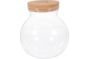 UKCOCO Glasflasche Landschaftsflasche Durchsichtiger Behälter Kleiner Vorratsbehälter Pilzbehälter Led-ngläser Mit Korkdeckel Mikro-Landschaftsvase Aquarium Landschaftsflasche