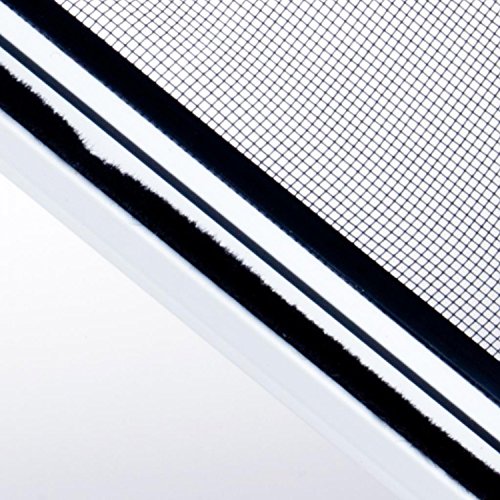 Premium Slim Fliegengitter für Fenster als Alubausatz mit Fiberglasgewebe – Profi Insektenschutz – 130 cm x 150 cm weiß - 3