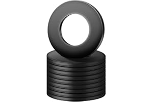 BOUMVID Flat Washers M16 x 30 mm, Pack of 10 Washers Black Body Washers Spacers Carbon Steel Seal Washers Spacers for Threaded Rods Screws