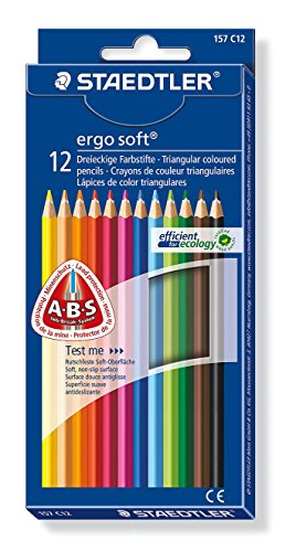 Staedtler 157 SB12 ergo soft Farbstift, 3 mm, aufstellbare Box mit 12 Farben (einzeln, verschiedene Sets und Sparpackungen wählbar) - 3