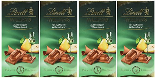 Preisvergleich Produktbild Lindt & Sprüngli Williams Tafel, 4er Pack (4 x 100 g)
