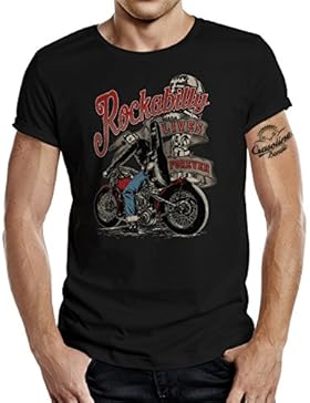 Rockabilly T-Shirt original GASOLINE BANDIT® Design: Rockabilly Lives Forever! Farbe schwarz