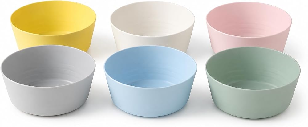 Ikea 204.613.78 Kalas 6'lı Paket Plastik Kase Tabağı Çok Renkli Pastel