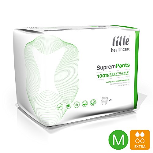 LILLE HEALTHCARE SUPREM Pants Pull Ups Extra (1430ml) Medium (80-110cm/31-43in) Pack of 14