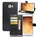 Produktbild Samsung Galaxy C9 Pro Handyhülle Book Case Samsung Galaxy C9 Pro Hülle Klapphülle Tasche im Retro Wallet Design mit Praktischer Aufstellfunktion - Etui Schwarz