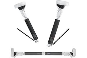 RCSTYLE Hibloks Empuñaduras de Extensión para Accesorios Oculus/Meta Quest 2, Mango De Extensión 2 en 1 para Controladores Quest 2, Accesorio para Beat Sabre/Golf Club/VR Fishing