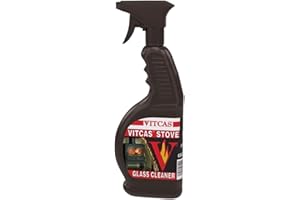 VITCAS 650 ML Stove Glass Cleaner – Fireplace -BBQ - Log Burner – Wood Burner – Suitable for removing the most stubborn stains – excellent shine – Quick and Efficient – Easy To Use