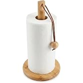 Deconox Doğal Bambu Bohem Top Tutacaklı Kağıt Havluluk - Dekoratif Ahşap Stand (30x14 cm, Kahve ve Bambu Renk Se&ccedil;enekli, 1 Ad