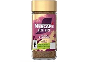 NESCAFÉ Alta Rica Gold Blend Instant Coffee, Dark Roasted Premium Instant 100 Percent Arabica Coffee, 190g (Pack of 1)