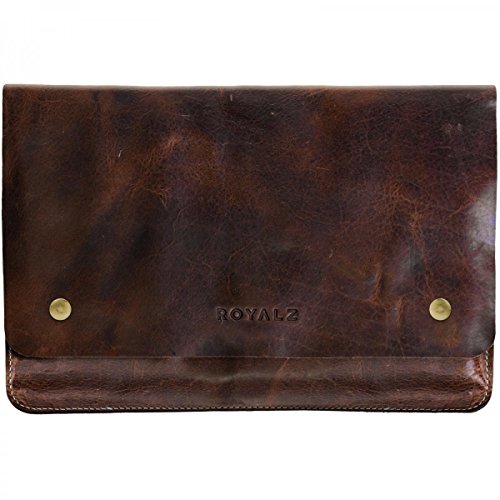 ROYALZ Lederetui für Apple iPad Pro 9.7 Ledersleeve Ledertasche Tasche Cover Schutztasche Mappe Etui Sleeve Vintage Look Retro Design Leder braun - 4