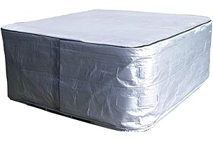 YUJHON Hot Tub Cover,Spa Cover Protector Guard Waterproof 170G Top Polyethylene Hot Tub Sun Shield 215cm x 215cm x 90cm for Ourdoor