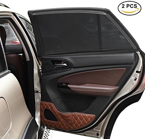 CARGOOL Rear Window Sun Shad Universal Breathable Car Sun Shade(2 Piece) Cling Shades against UV Ray, Sunlight and Glare, Dark Grey
