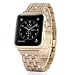 Produktbild AWStech Luxus Design für Apple Watch Armband Rose Gold 38mm Jewelry Band Swarovski Kristall Strass Bracelet Edelstahl Ersatzband Uhrenarmband Replacement für iWatch Series 1 Series 2