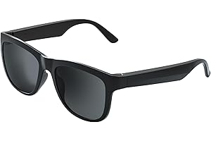 ENZEMIT GS01 Smart Bluetooth Sunglasses, Audio Sunglasses With Speaker,Polarized lens, Touch Control, Open Ear Music and Hands-Free (Black)