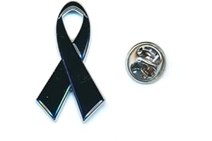 HEGIBAER Schwarze Schleife Symbol Trauer Andenken Edel Metall Button Pin Anstecker 1967