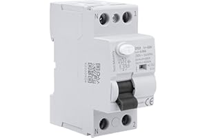 DEWINLVD Disjoncteur différentiel 63A 30ma Interrupteur différentiel 2P type A Disjoncteurs électriques AC 220V, Schützt persönliche Sicherheit und verhindert Geräteausfälle aufgrund von Kriechstrom.