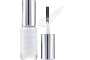 BOBISUKA White Tooth Paint - Instant Bright White Costumed Teeth Makeup - No Streak, Safe, Long Last FX Paint - Perfect for Cosplay, Halloween, Theater, Special Effects (5 ml)