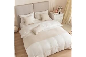 Morbuy Bed Runners and Matching Cushions Set, Scarves Bed Runners Hotel Bed Scarf Bedding Bed Towel Luxury Bedspread Protection for Living Room (White,45x240+45x45cm)