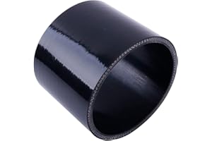 LUXERAD 89mm ID 3.5Inch Silicone Reducing Hose Fitting Tubing (Black) Length 76mm