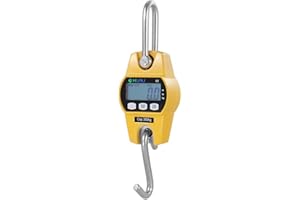 Klau Mini Hoist 300 kg / 600 lb Crane Scale Industrial Heavy Duty Digital Hanging Scales Yellow for Home Farm Factory Hunting