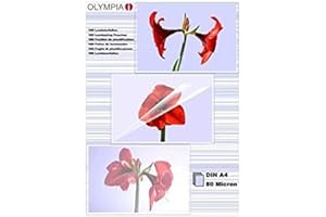 ‎OLYMPIA OLYMPIA Laminierfolie 100 Stück DIN A4 80 Mikron