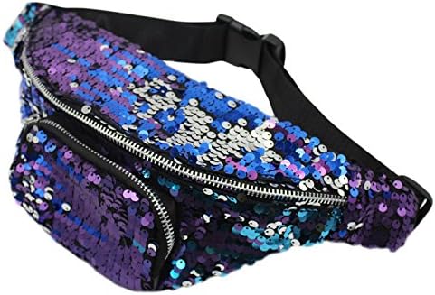 Hossty Sequins Waist Pack Casual Sport Outdoor Festival Travel Bag