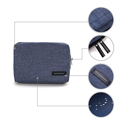 BAGSMART Kabeltasche für Eletronik Zubehöre, USB Sticks, Speicherkarte Blau - 5