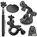 Produktbild EEEKit 5in1 Bike Car Mount Kit für Samsung Gear 360 2017 / Ricoh Theta S 360 Kamera / LG 360 Cam, Handheld Monopod, Fahrrad Lenkerhalter, Auto Saugnapf Mount
