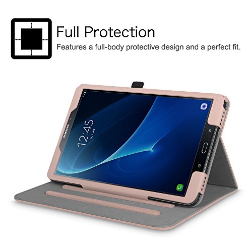 Fintie Samsung Galaxy Tab A 10.1 Hülle – [Eckenschutz] Multi-Winkel Betrachtung Folio Stand Schutzhülle Cover Case Tasche mit Dokumentschlitze, Standfunktion, Auto Wake / Sleep für Samsung Galaxy Tab A 10,1 Zoll T580N / T585N Tablet (2016 Version), Roségold - 7