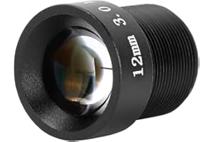 Sonew Lenti per Videocamera, Obiettivo di Ricambio HD per Obiettivo CCTV da 3 mm M12 da 12 mm per Telecamera di Sicurezza