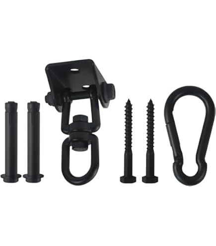 2 Catene A Maglie In Acciaio Inox Da 4mm – Lunghezza 60 Cm, Con Ganci A Moschettone M5, Per Altalene, Poltrone Sospese, Illuminazione (Capacità 250 Kg) - copertina