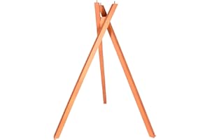 H4L Vogelhausständer Dreibein Ständer Holz Futterhaus Gestell Holzständer Vogelhaus 102cm inkl. Schrauben und Erdnägel Terracotta