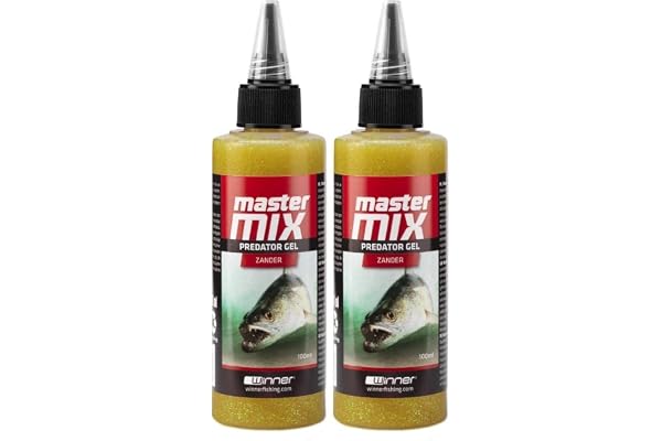 Tandem Baits Master Mix Predator lockande gel för rovfisk, abborre, gös, havskatt, gädda, effektivt fisketillbehörsset, lockmedel för spinnbete och döda fiskedrag, fisklockmedel för fiske 100 ml