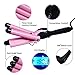Professional Curling Tongs,CoFashion Hot Tools Curling Iron Large Barrel 25mm Ceramic LCD Display Wave Styling Hair Curlers Temperature Adjustable Pink
